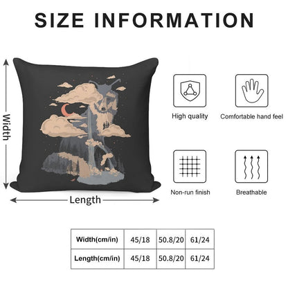 At The Foot of Fox Mountain... Soft Washable Throw Pillow