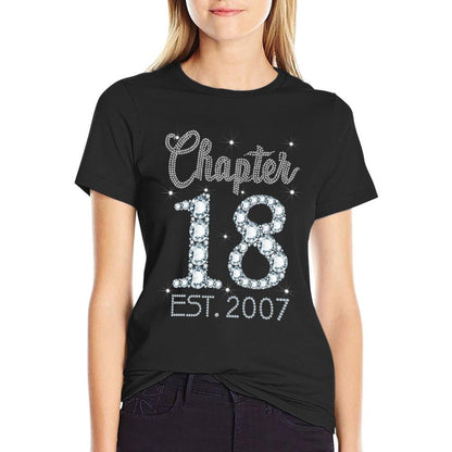 Chapter 18 EST 2007 Happy 18th Birthday Gift For Girls  Vintage-inspired T-Shirt