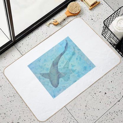 Turquoise And Transparent Sea  Anti-Trip Bath Mat