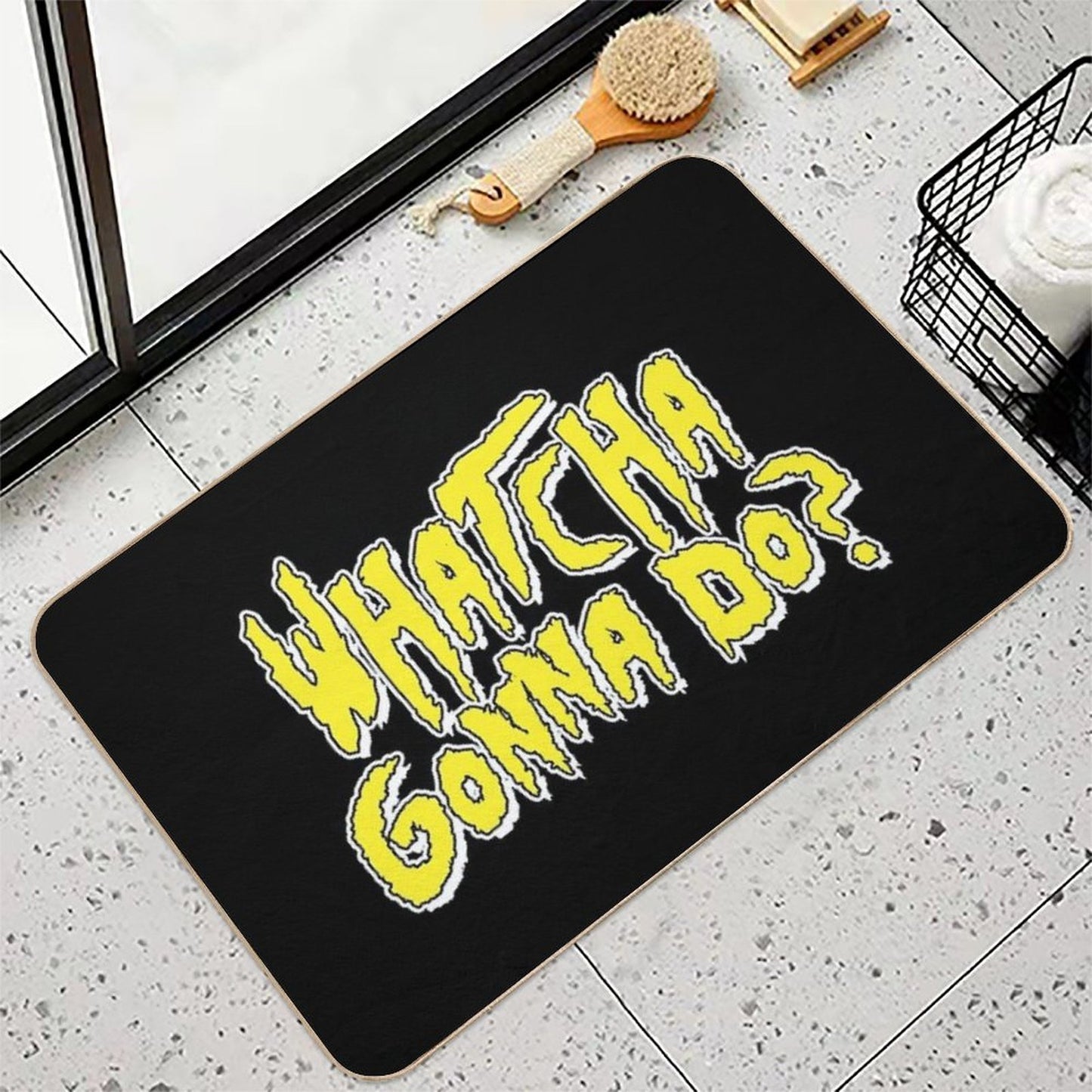 Whatcha Gonna Do - Pro Wrestling  Easy To Clean Bath Mat