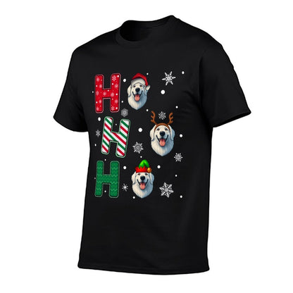 Ho Ho Ho Great Pyrenees Dog Lover Christmas Santa Elf Xmas  Fade-proof Color T-Shirt