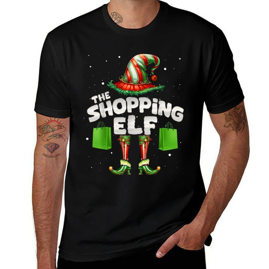 Im The Shopping Elf Family Matching Group Christmas  Heathered Texture T-Shirt