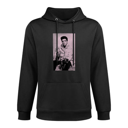 Elvis Presley Pink Guitar Cotton-Polyester Blend Hoodie