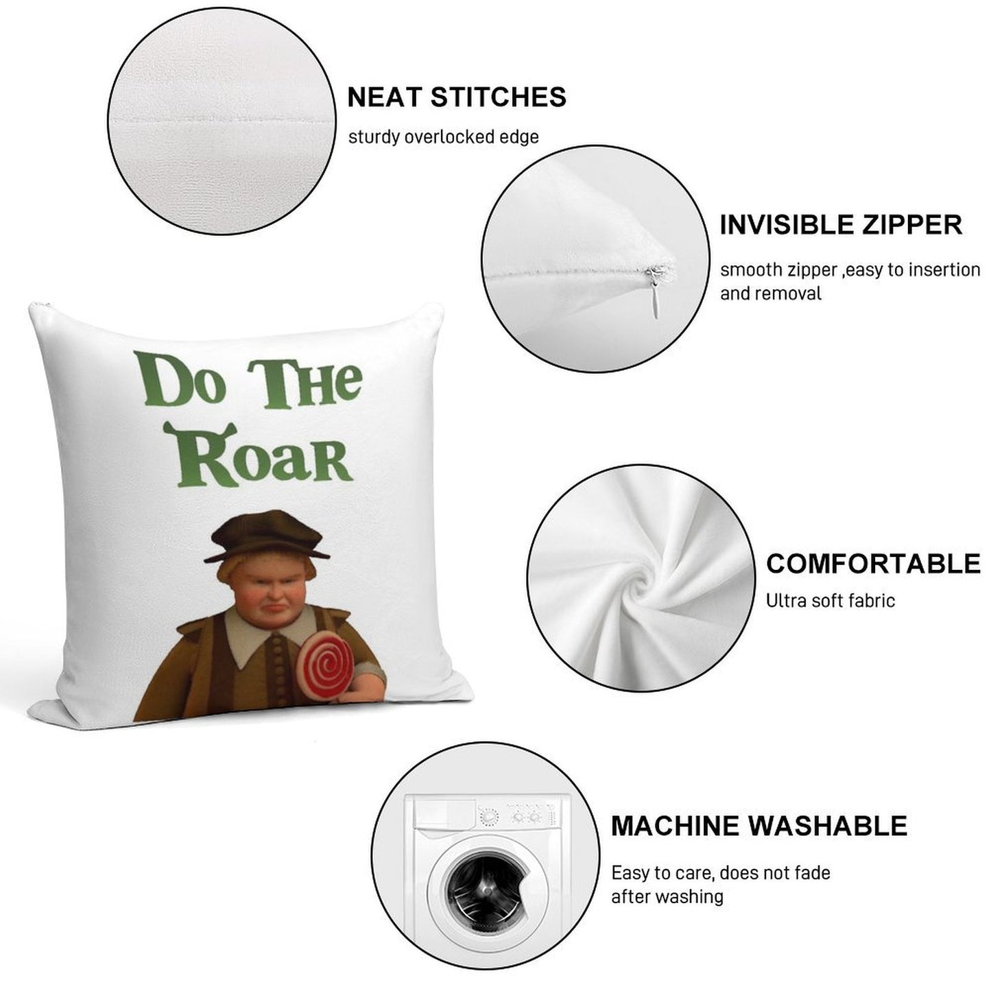 Do The Roar Soft Warmth Comfort Throw Pillow