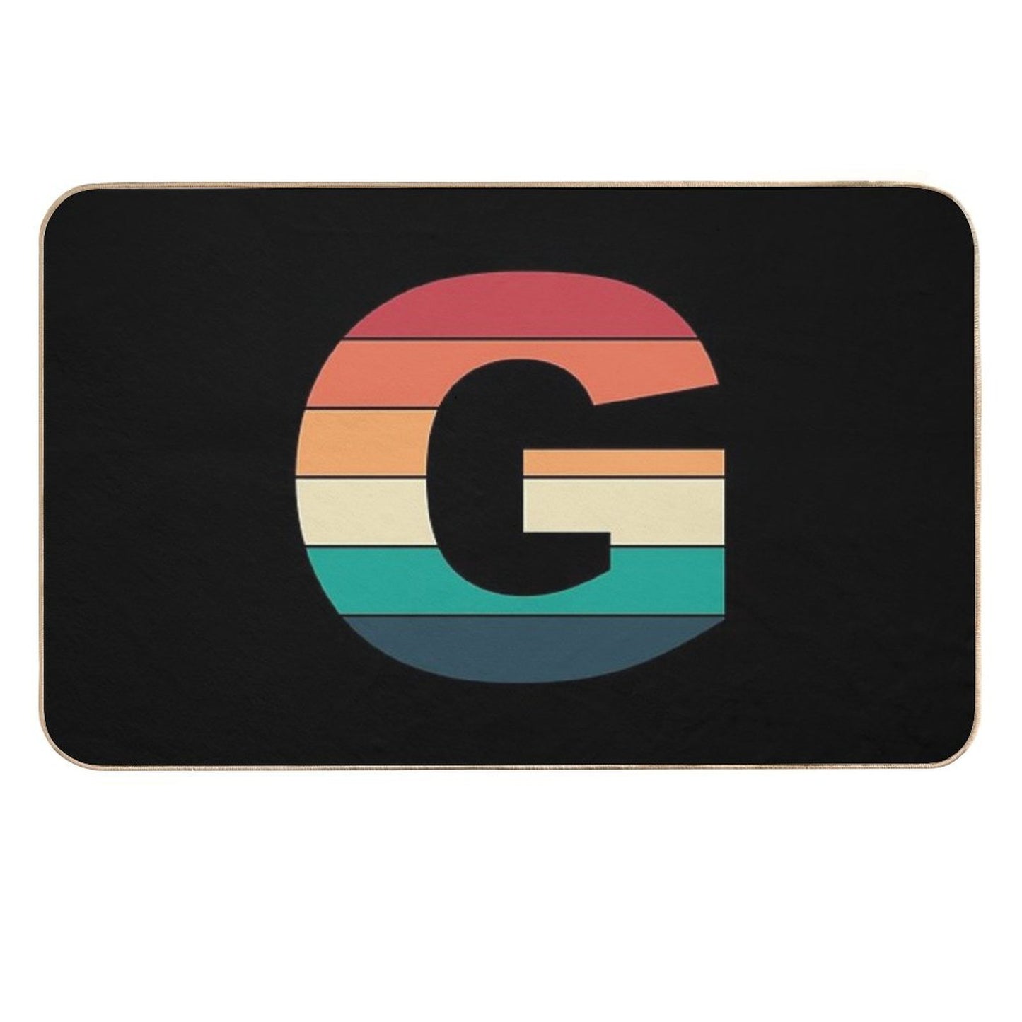 Retro Vintage Sunset Letter G  Slip-Resistant Bath Mat