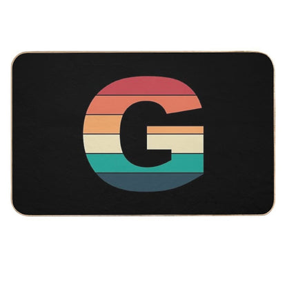 Retro Vintage Sunset Letter G  Slip-Resistant Bath Mat