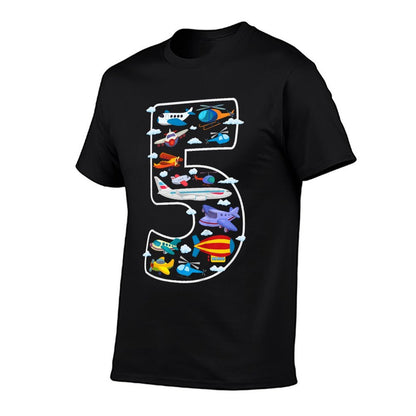Kids Its My 5th Birthday Boys 5 Airplanes Helicopters 5 Years Old  Quick-drying T-Shirt