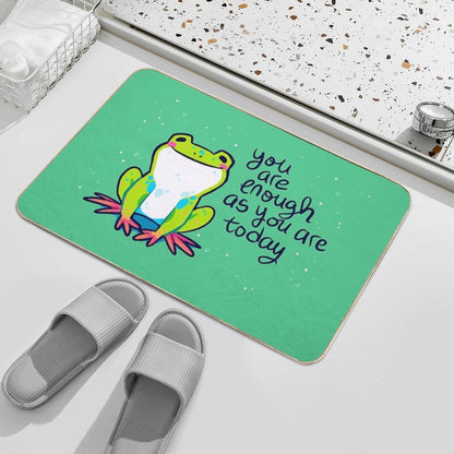 You Are Enough As You Are Today Tree Frog  Rapid-Drying Bath Mat