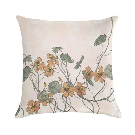 Winding - Floral Watercolour Soft Shrink-Resistant Throw Pillow