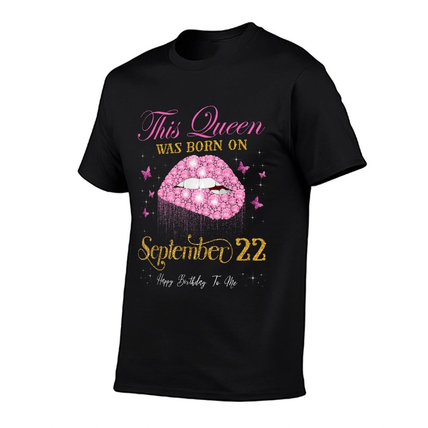 This Queen Was Born on September 22, 22nd September Birthday  Heathered Texture T-Shirt