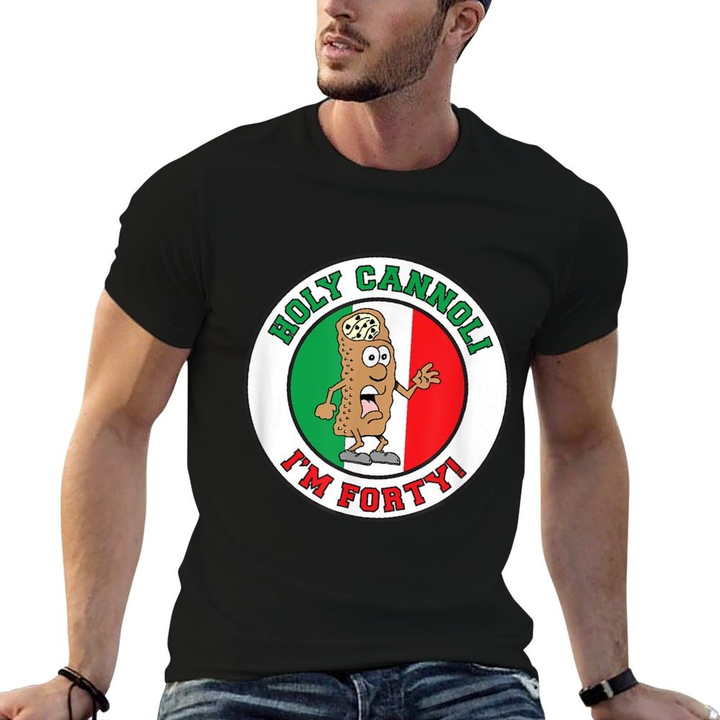 Holy Cannoli I'm Forty Italian Colors  Relaxed-fit T-Shirt