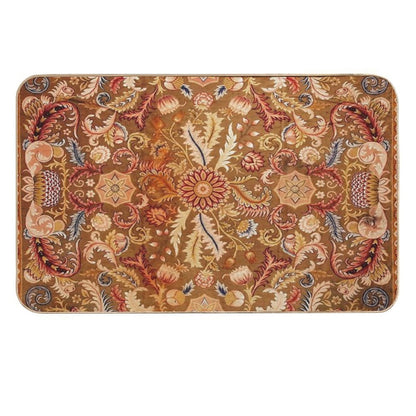 Antique French Aubusson Rug Print  Multi-Purpose Bath Mat