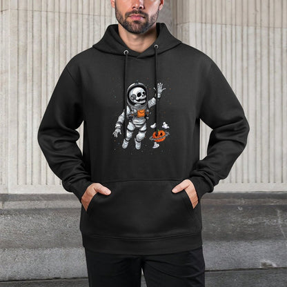 Space Astronaut Skeleton Halloween Kids Boys Girls Toddlers Versatile Streetwear Hoodie