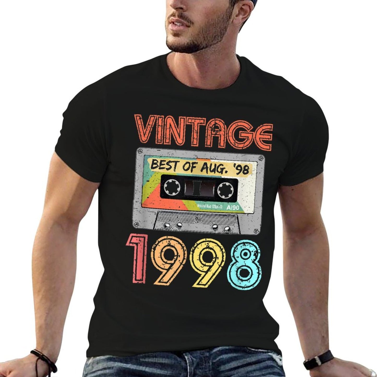 August 1998 21st Birthday Retro Vintage 1998 Birthday  Polyester Blend T-Shirt