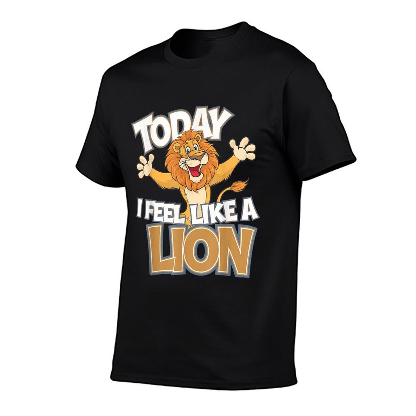 Childrens Today I Feel Like A Lion Tshirt  Kids Lion  Cotton T-Shirt