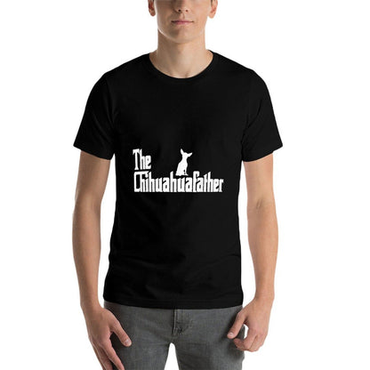 The Chihuahua Father Funny Chihuahua Dad, Gifts for Dog Lovers  Heathered Texture T-Shirt