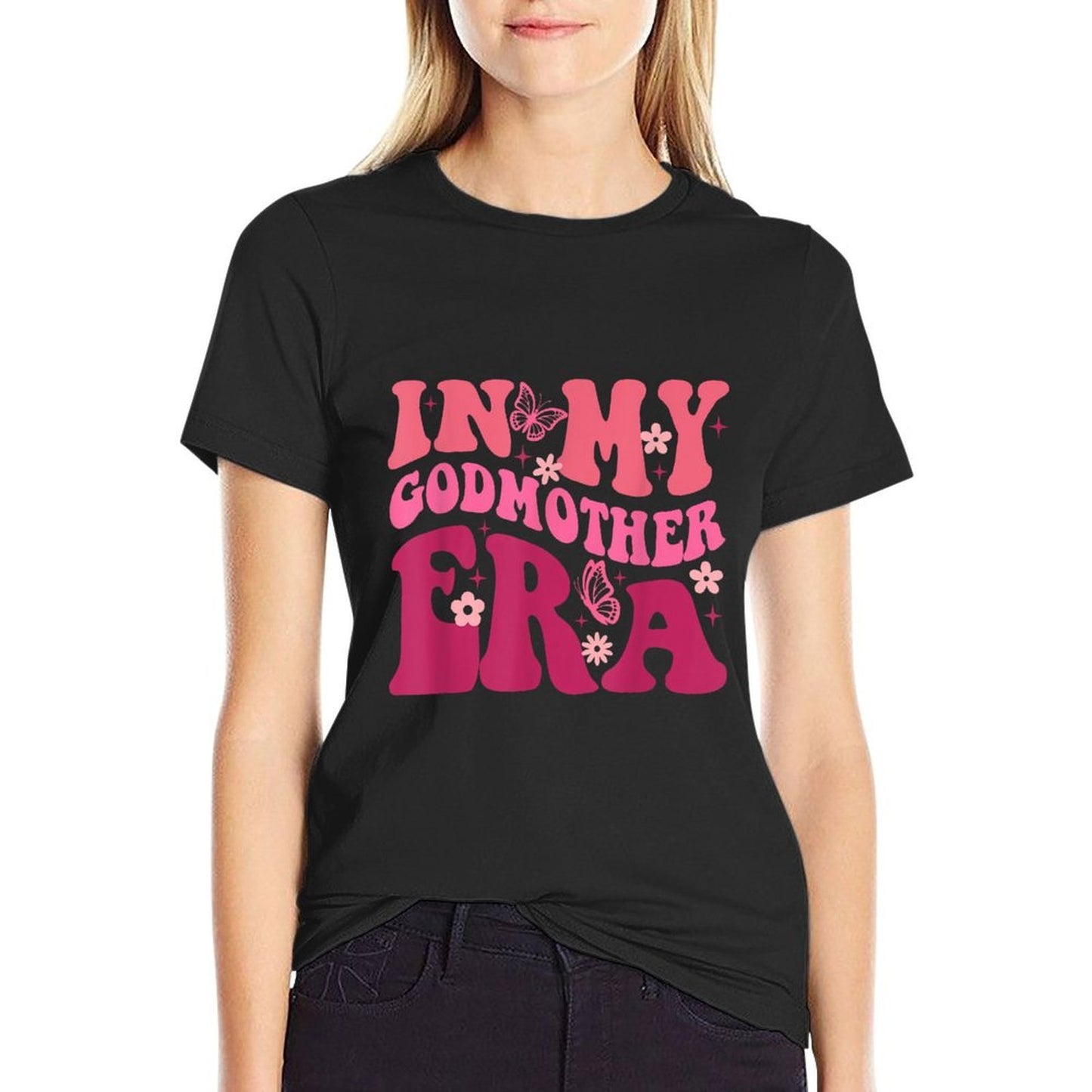 In My Godmother Era Retro Godmom Mother Proposal  Durable T-Shirt