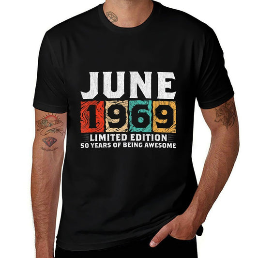 Born June 1969 Limited Edition 50th Birthday Gift  Breathable T-Shirt