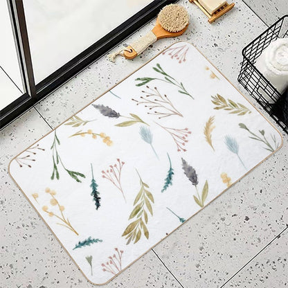 Aesthetic Flowers  Slip-Resistant Bath Mat