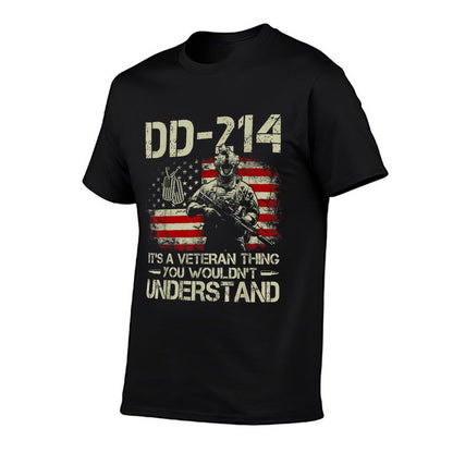 DD-214 It's A Veteran Thing You Wouldn't Understand DD-214  Heathered Texture T-Shirt