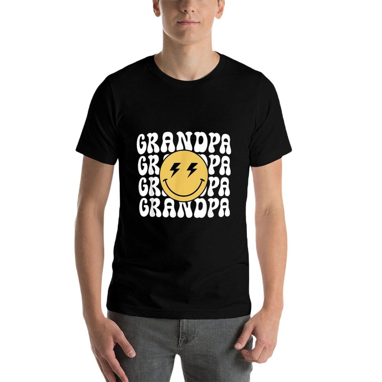 Grandpa One Happy Dude Birthday Theme Family Matching  Breathable T-Shirt