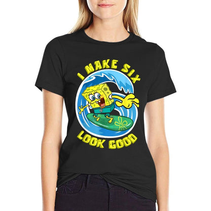 Mademark X SpongeBob SquarePants - SpongeBob 6th Birthday Gift I Make 6 Look Good 6th Birthday  Slim-fit Cut T-Shirt