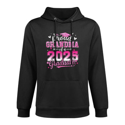 Graduation 2025 Proud Grandma Of 2025 Graduate Floral Women Moisture-Wicking Hoodie