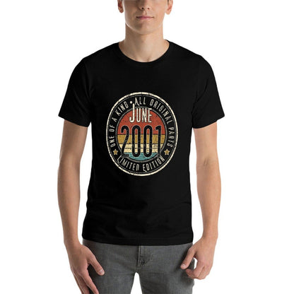 21 Year Old June 2001 Born in 2001 21st Birthday  Durable T-Shirt