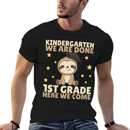Kids Kids Kindergarten Graduate Sloth Graduation  Moisture-wicking T-Shirt