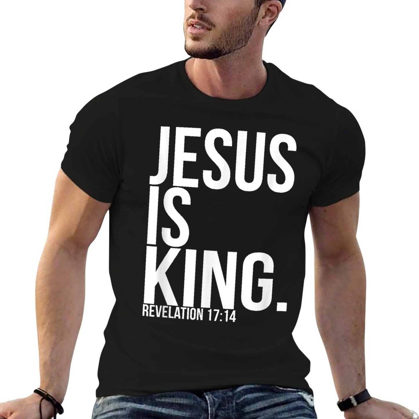 Jesus Is King Bible Scripture Quote Christian  Classic T-Shirt