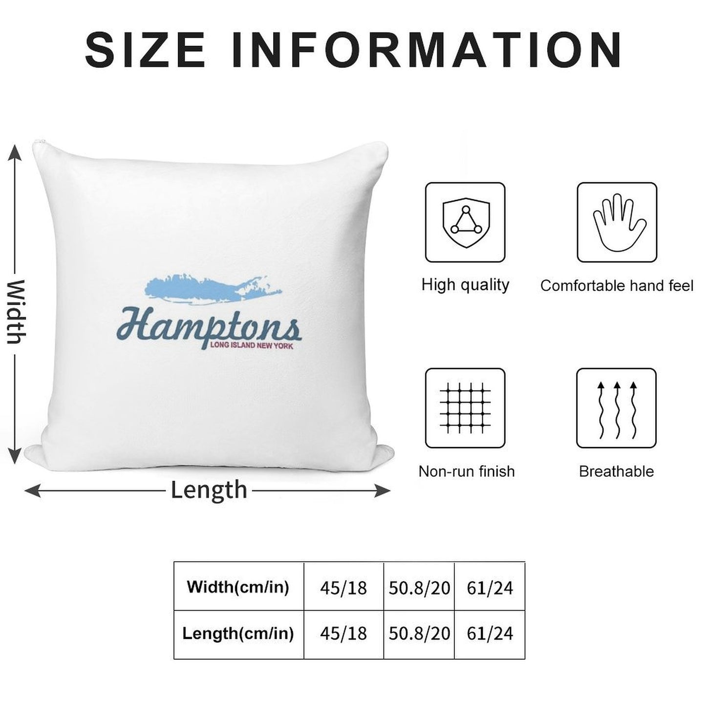 The Hamptons - Long Island. Soft Washable Throw Pillow