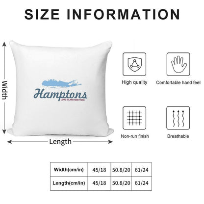 The Hamptons - Long Island. Soft Washable Throw Pillow