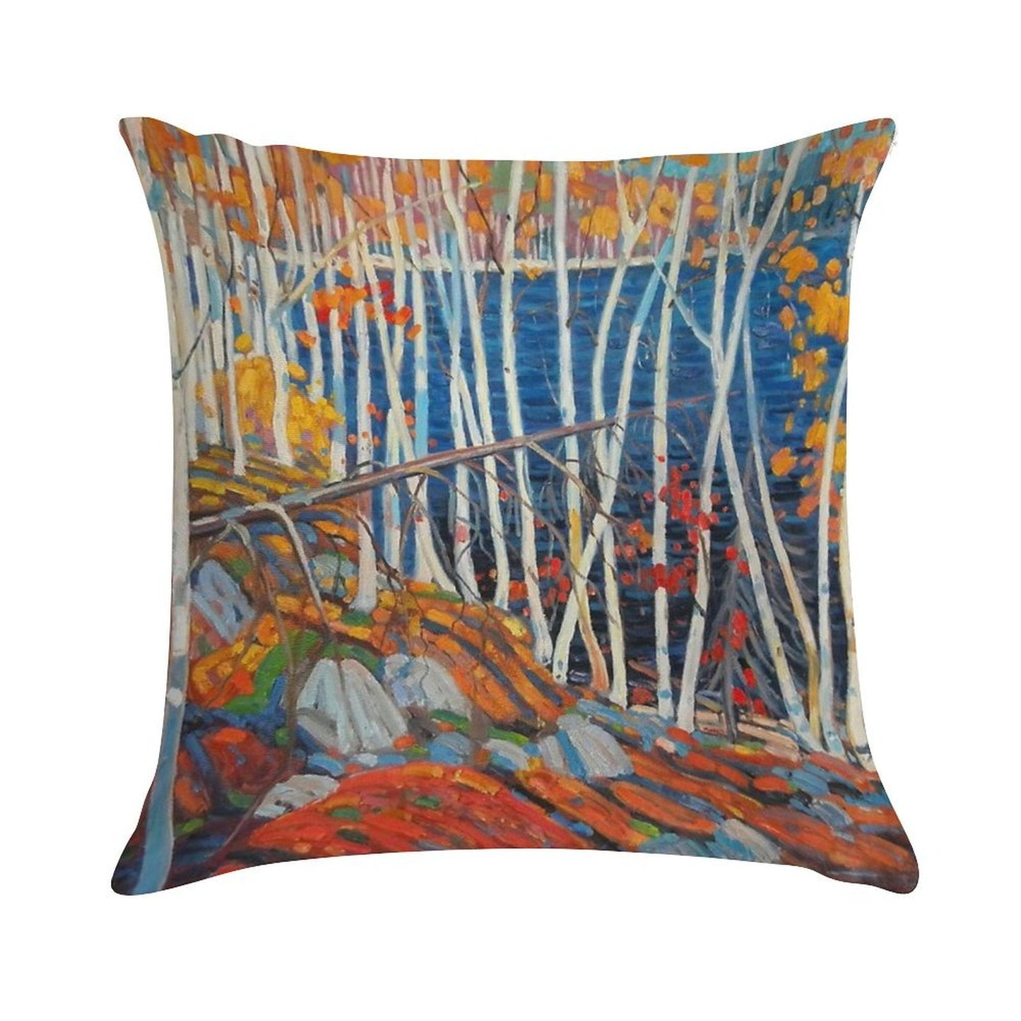 In The Northland (Group Of Seven) by Tom Thomson Canadian Landscape Soft High-Density Material Throw Pillow