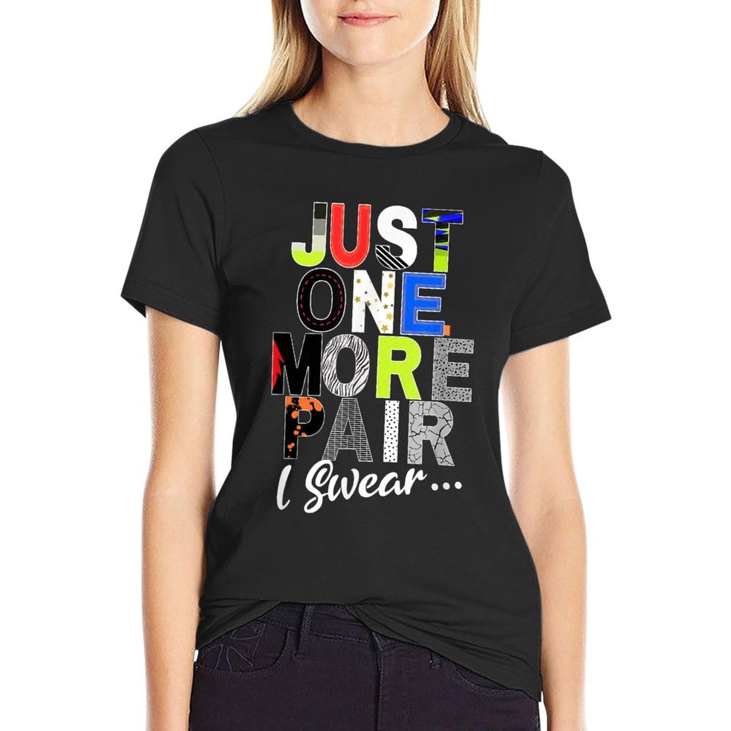Sneaker Head Just One More Pair...Sneakerhead Graphic Ribbed Collar T-Shirt