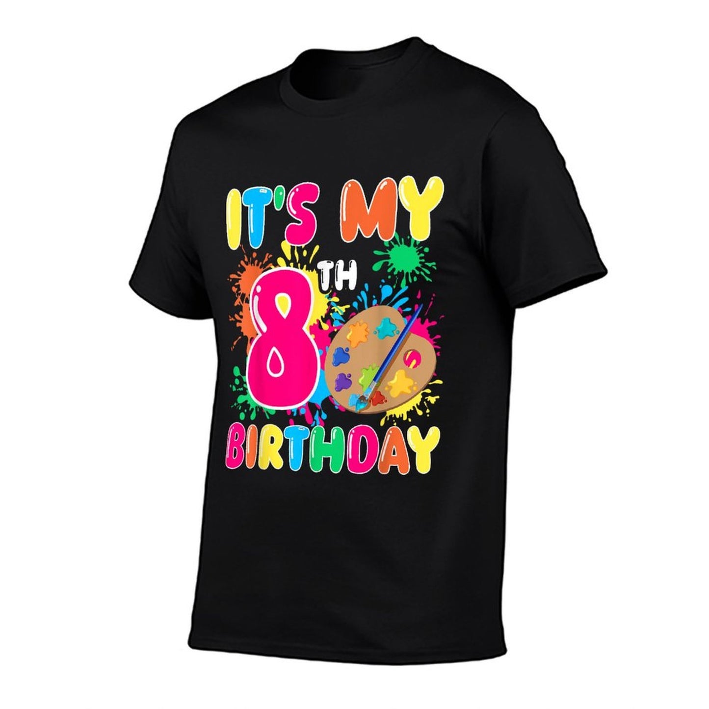 It's My 8th Birthday Painting Art 8 Year Old Bday Artist  Moisture-wicking T-Shirt