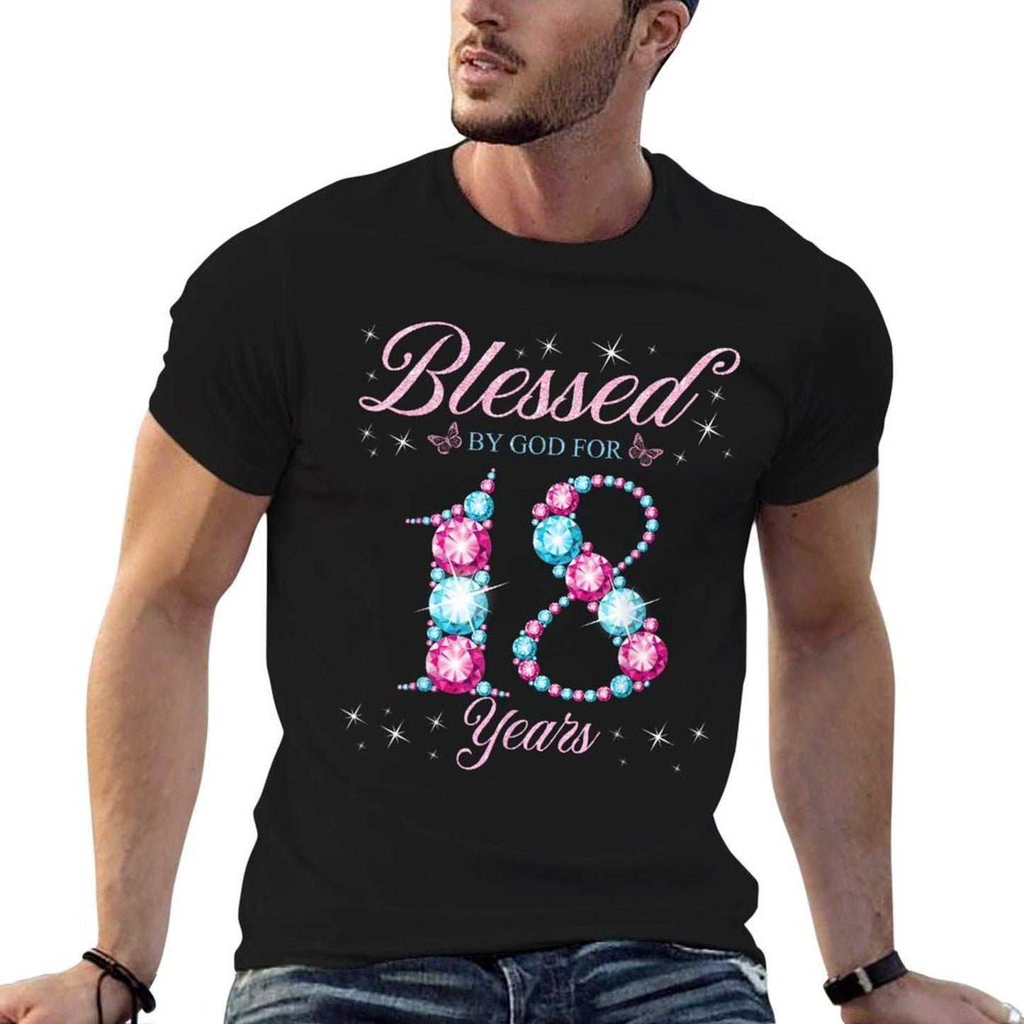 Blessed By God For 18 Years Old 18th Birthday Woman Queen  Affordable Price T-Shirt
