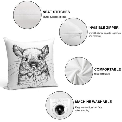 Chinchilla My Love Soft High-Density Material Throw Pillow