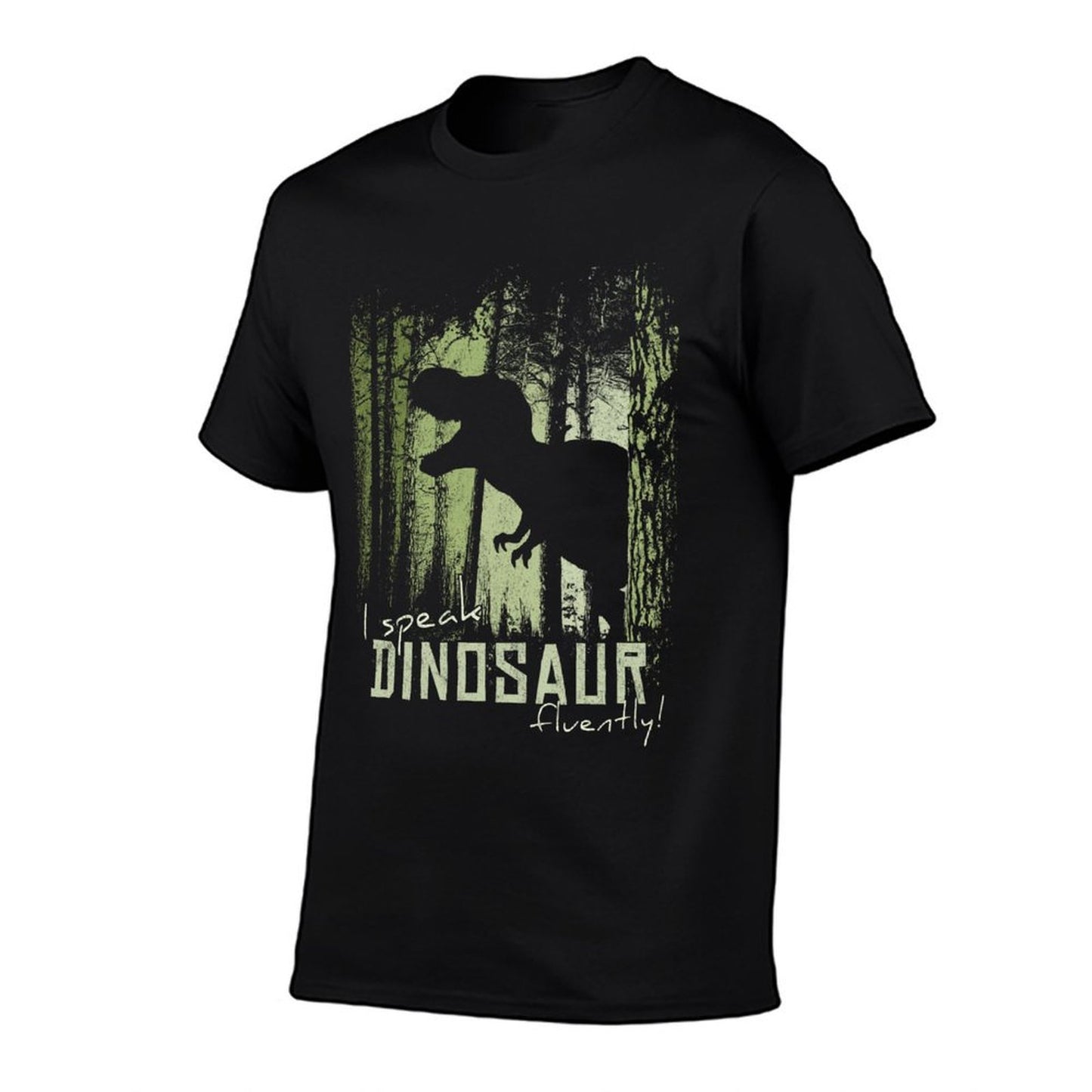 I Speak Dinosaur Fluently! T-Rex Shadow in Twilight Forest  Slim-fit Cut T-Shirt