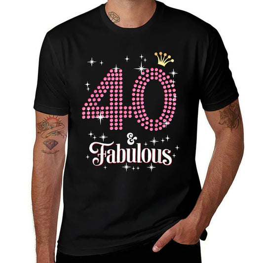 Womens 40 & Fabulous 40th Birthday Celebration For Ladies  Easy-care T-Shirt