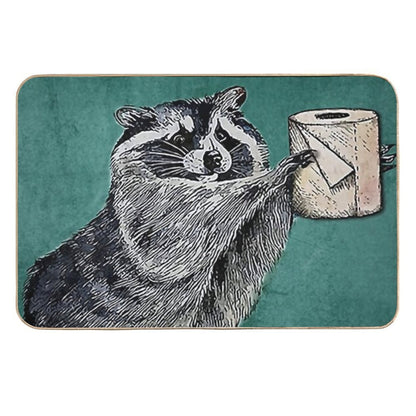 Vintage Racoon Your Butt Napkins My Lady  Pet-Safe Bath Mat